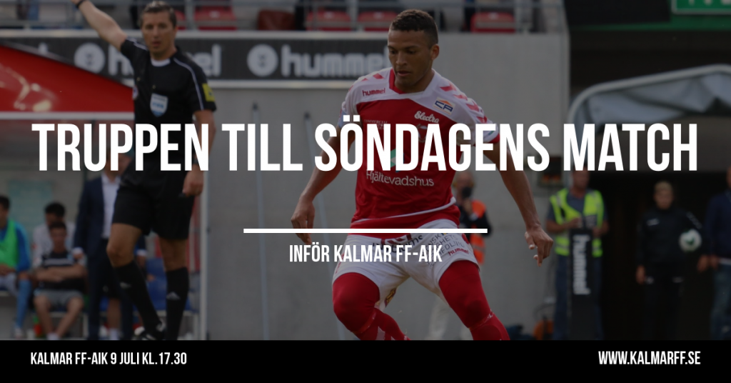 Truppen till matchen mot AIK