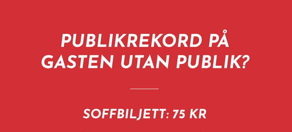 Publikrekord på Gasten utan publik?