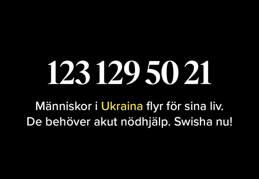 Svensk fotboll startar insamling till förmån för krigsoffer i Ukraina