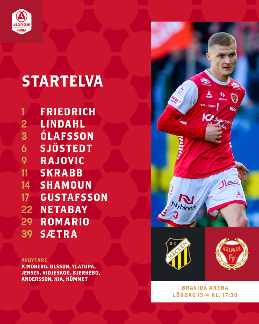 Startelvan Mot BK Häcken - Kalmar FF