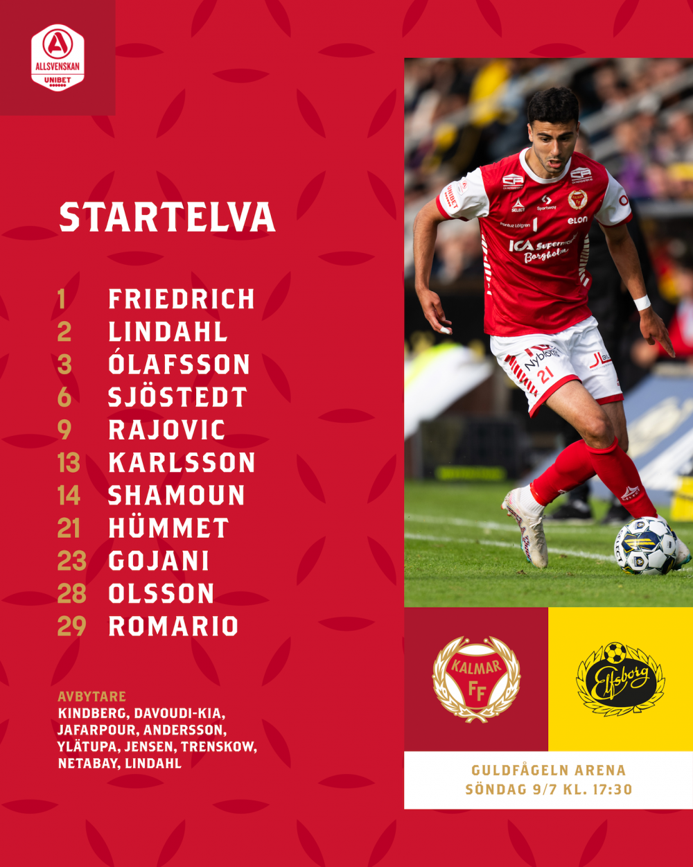 Startelvan Mot Elfsborg - Kalmar FF