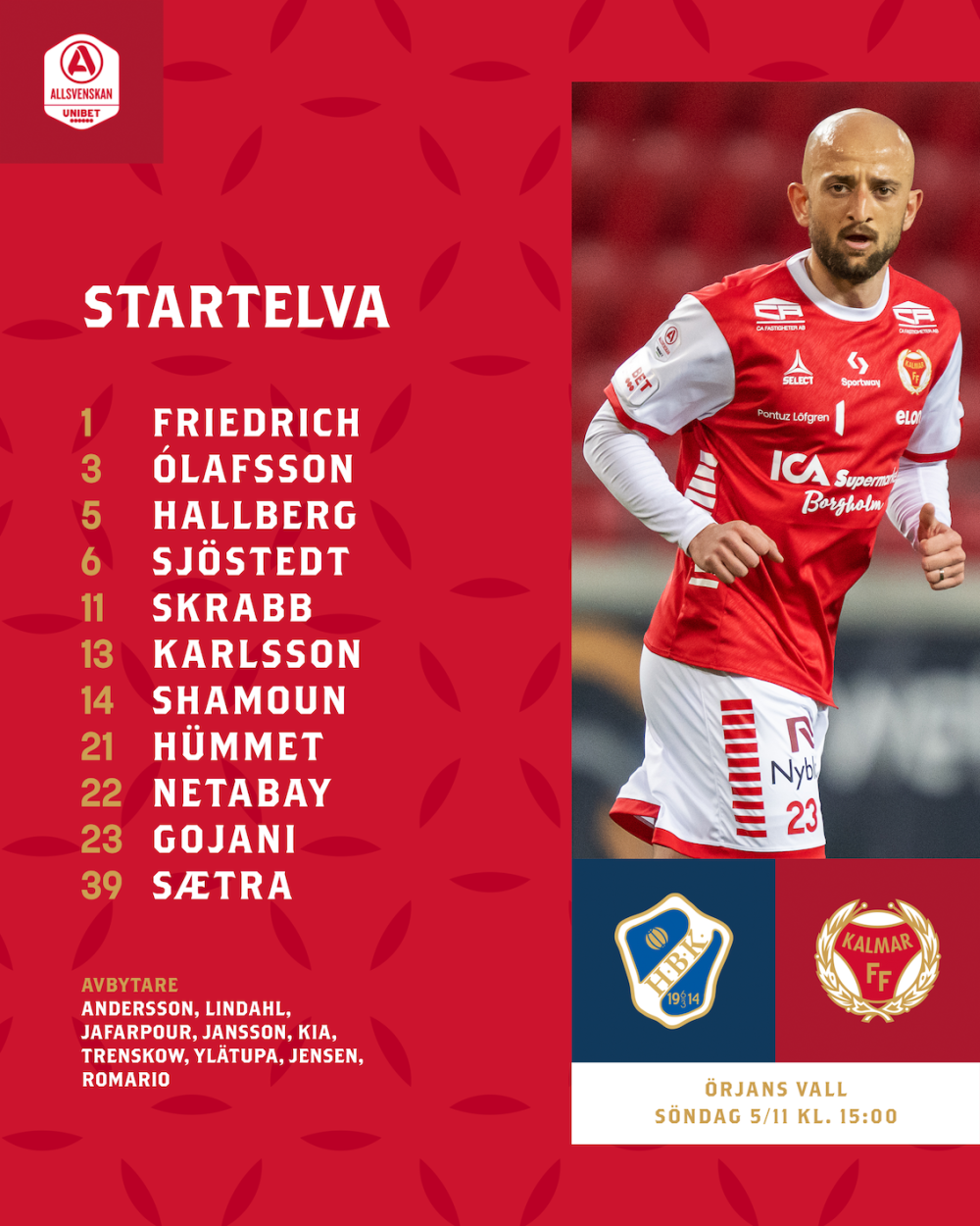 Startelvan Mot Halmstads BK - Kalmar FF