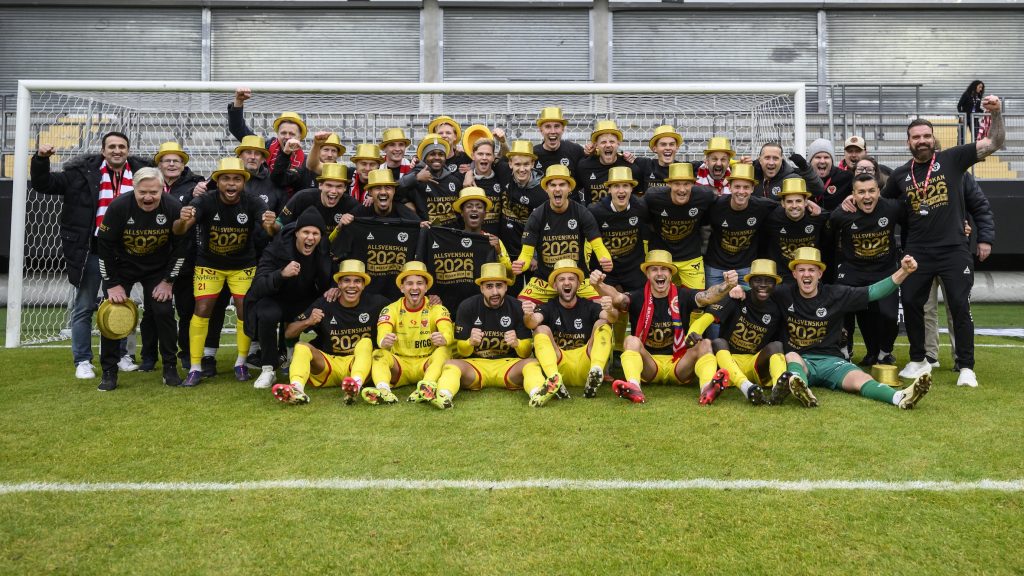 KFF firar avancemanget till Allsvenskan på Larmtorget på lördag