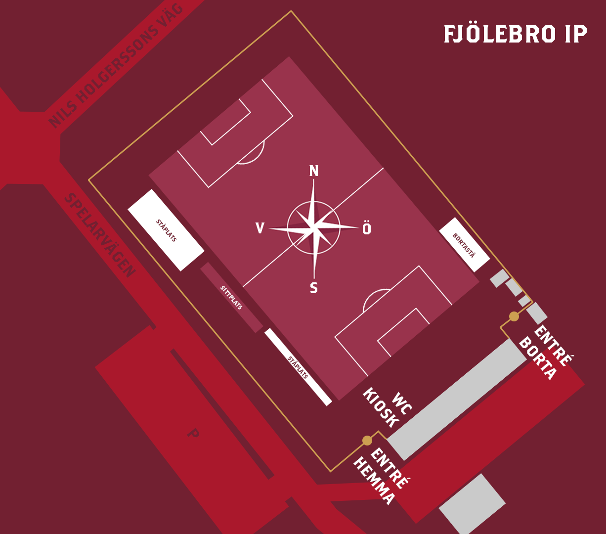 Karta över Fjölebro IP